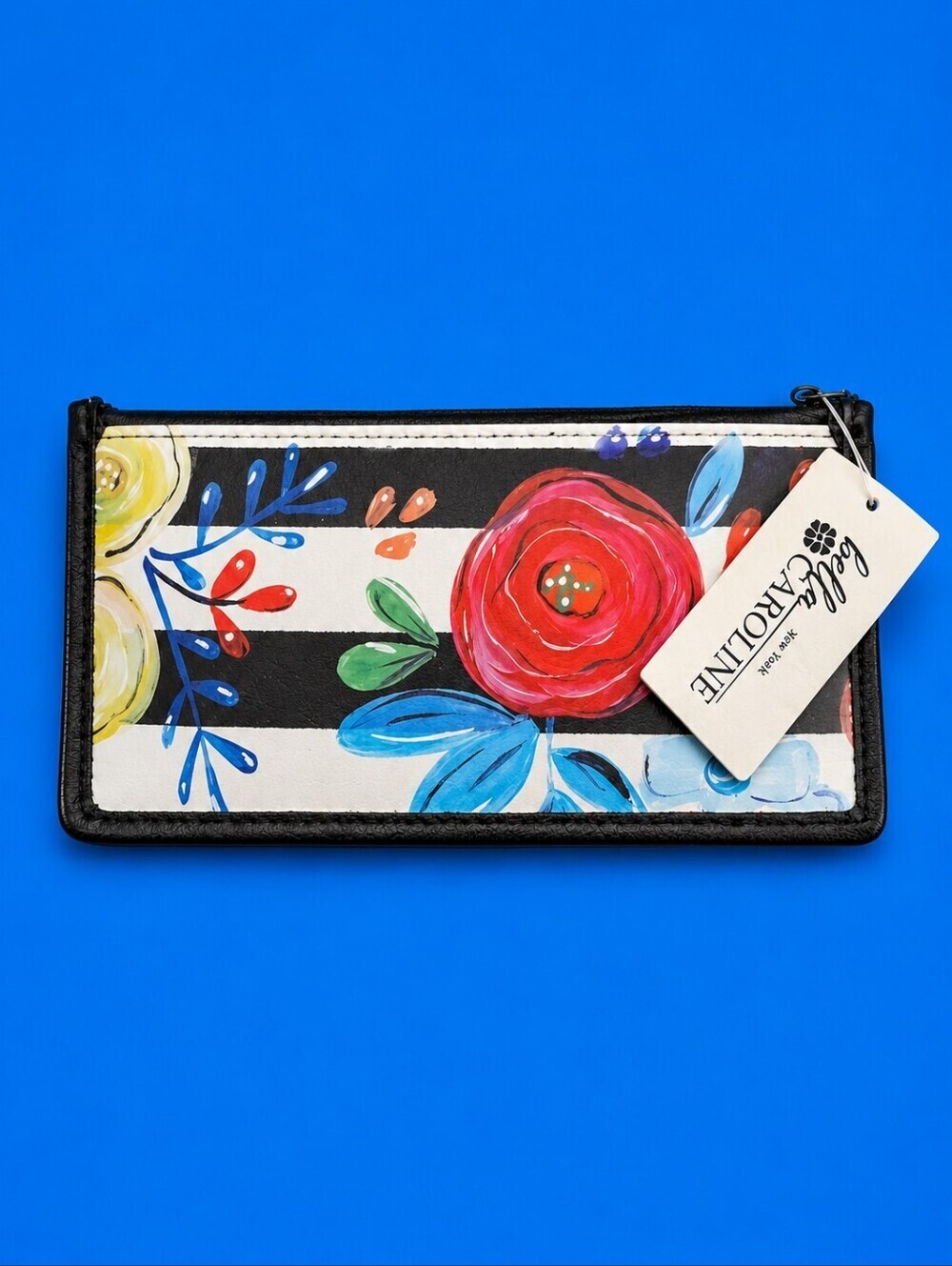 3/$30 BELLA CAROLINE Floral Rose Carry-All Wallet